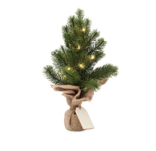 Branded Desktop Mini Christmas Trees Warm Yellow Lights